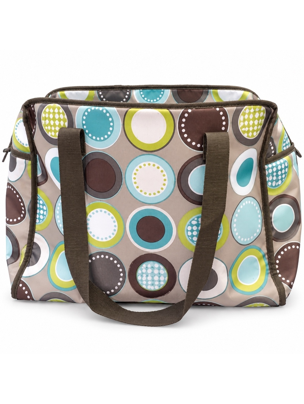 Thirty-One Market Thermal Tote Aqua Circle Spirals Retired Insulated Cooler Bag